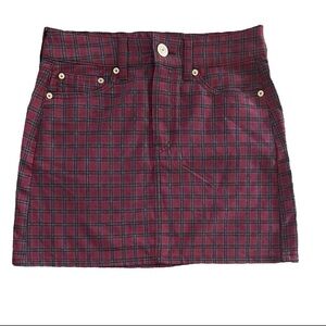 American Eagle High Rise Plaid Mini Skirt